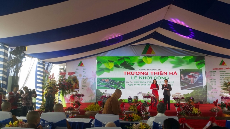 Lễ khởi công dự án khu hoa viên và nhà tang lễ di an
